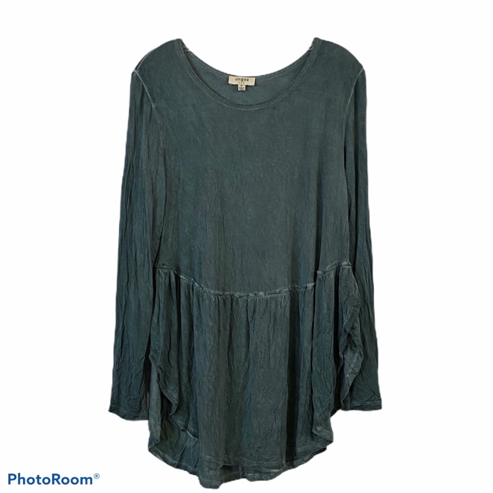 Boutique Umgee Sage Green Flowy Tunic Medium‎ M